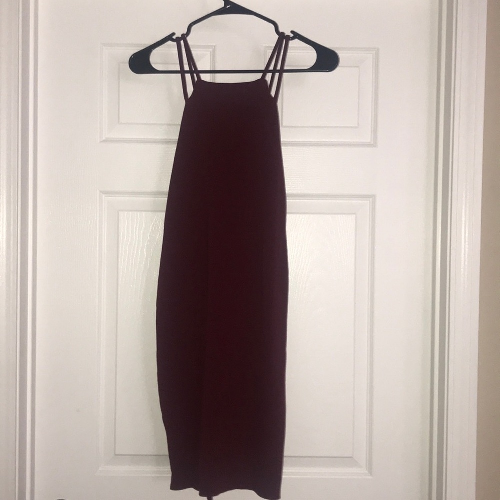 Tight burgandy dress